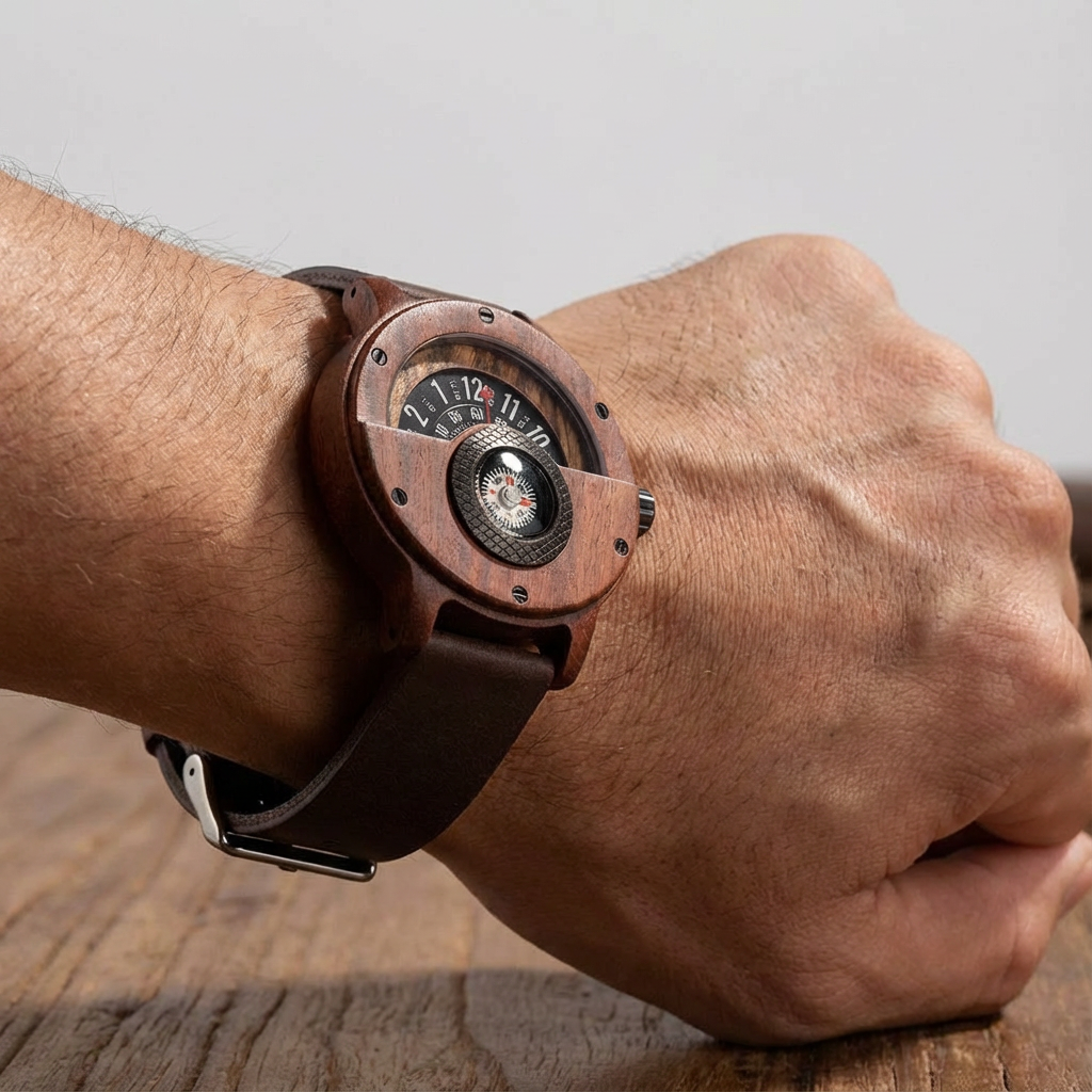 Voyager Natural Wood Instrument Watch