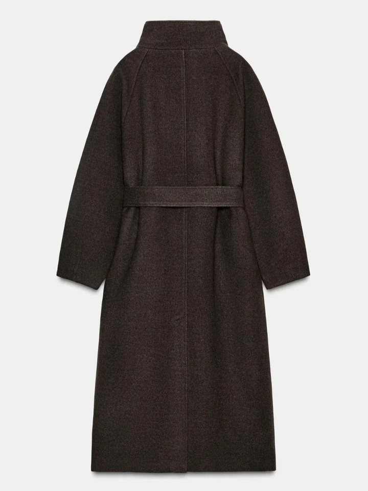 Aurelora™ | Elegant High-Neck Wool Coat
