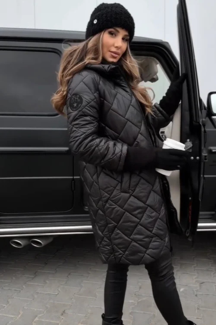 Avalyn™ | Elegant Quilted Hooded Jacket