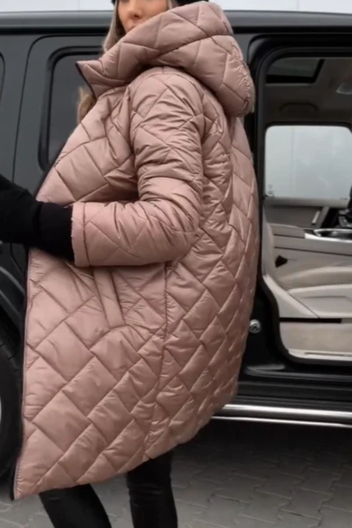 Avalyn™ | Elegant Quilted Hooded Jacket