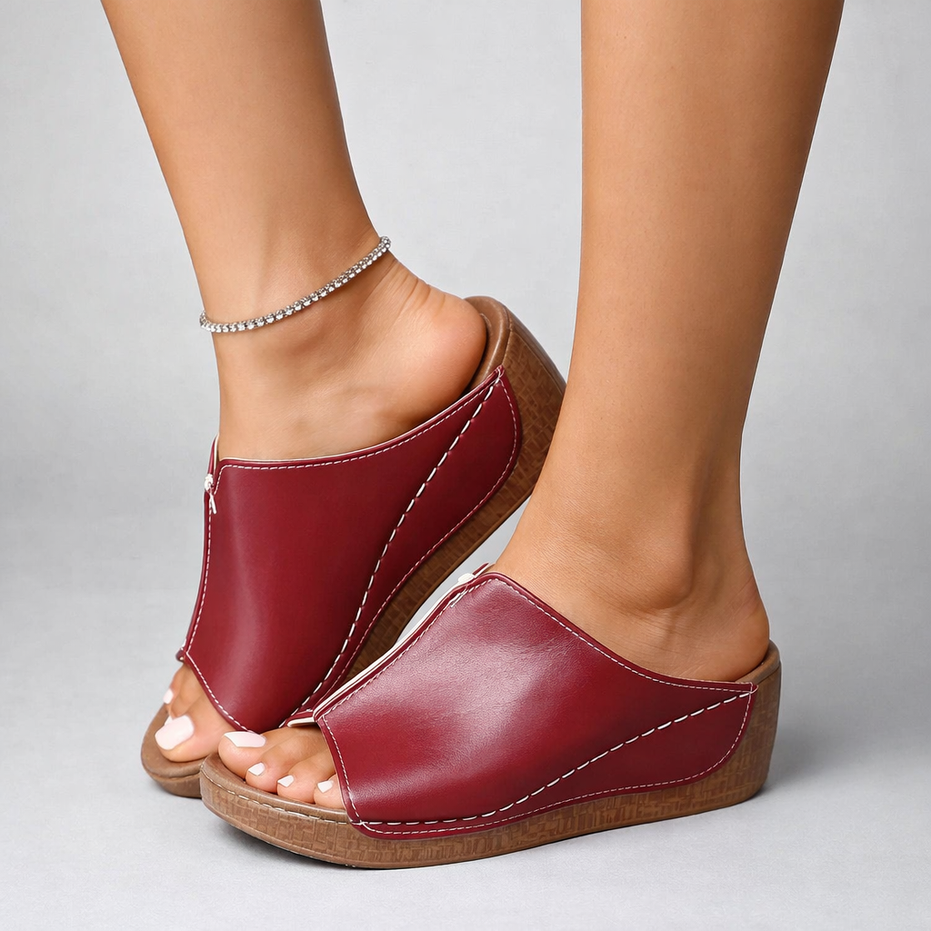 Claire Toronto™ | Leather Platform Sandals