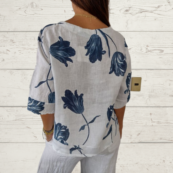 Despoina™ | Buttoned Floral Top
