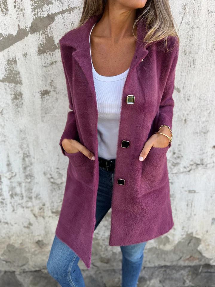 Thalia™ | Elegant Wool Blend Coat