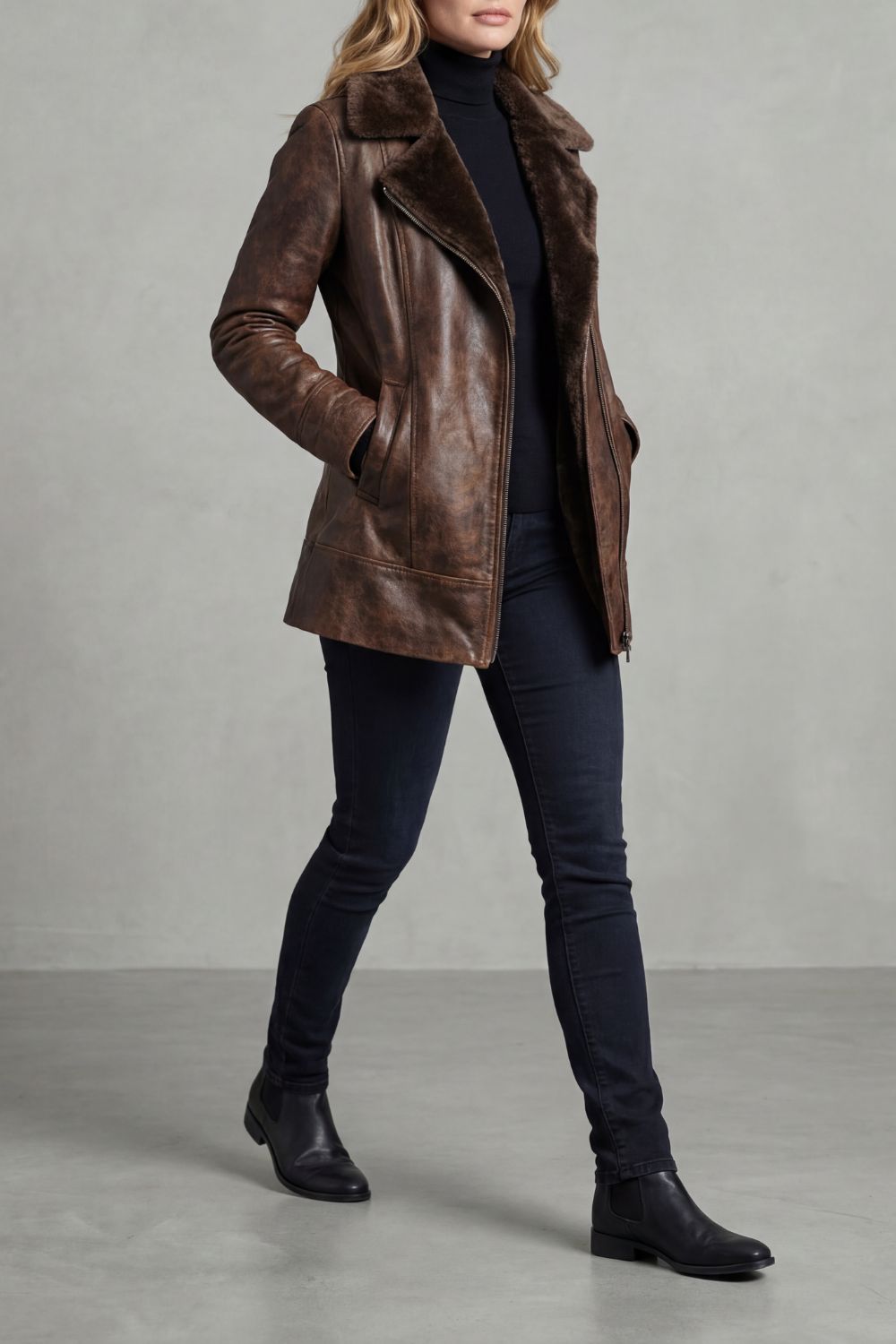 Ravella™ | Shearling-Lined Leather Jacket