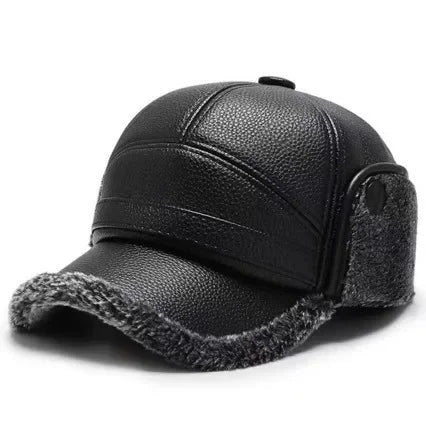 The Arctic Leather Aviator Shearling Cap