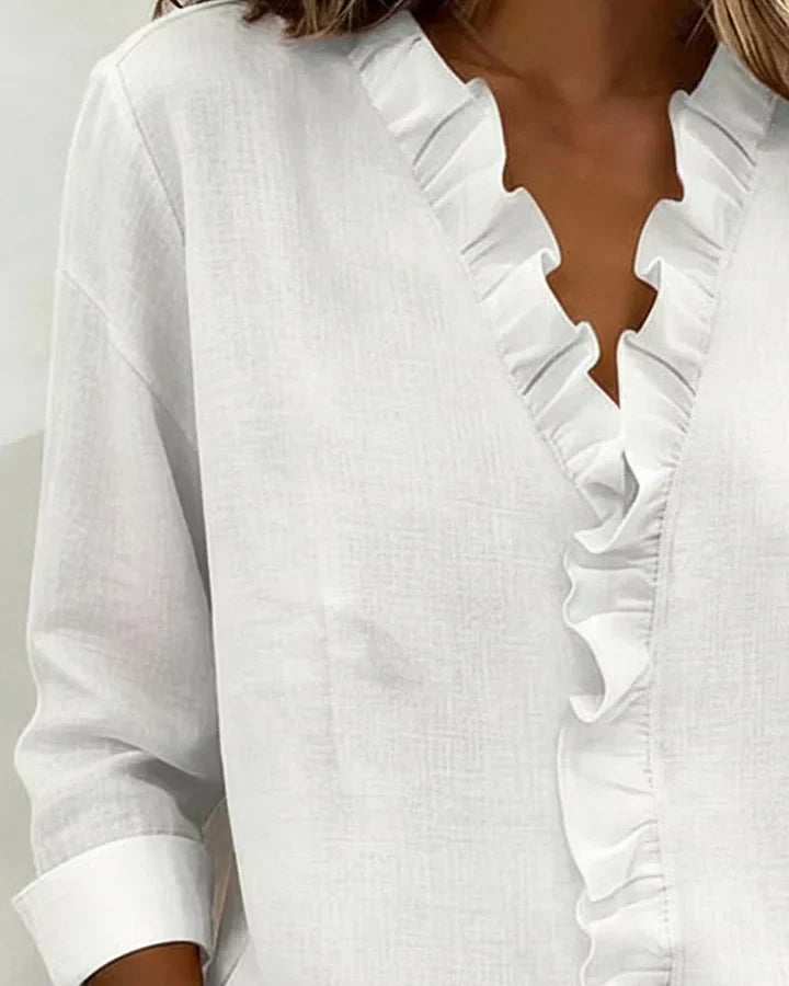 Rachel™ | Ruffled V-Neck Blouse