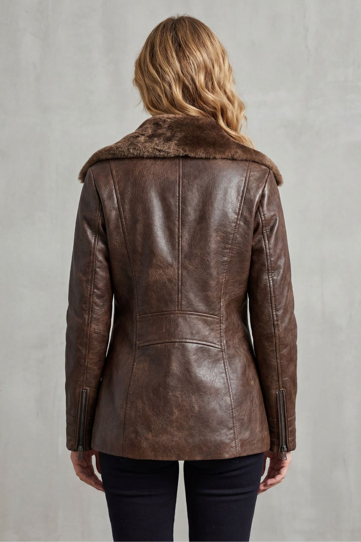 Ravella™ | Shearling-Lined Leather Jacket