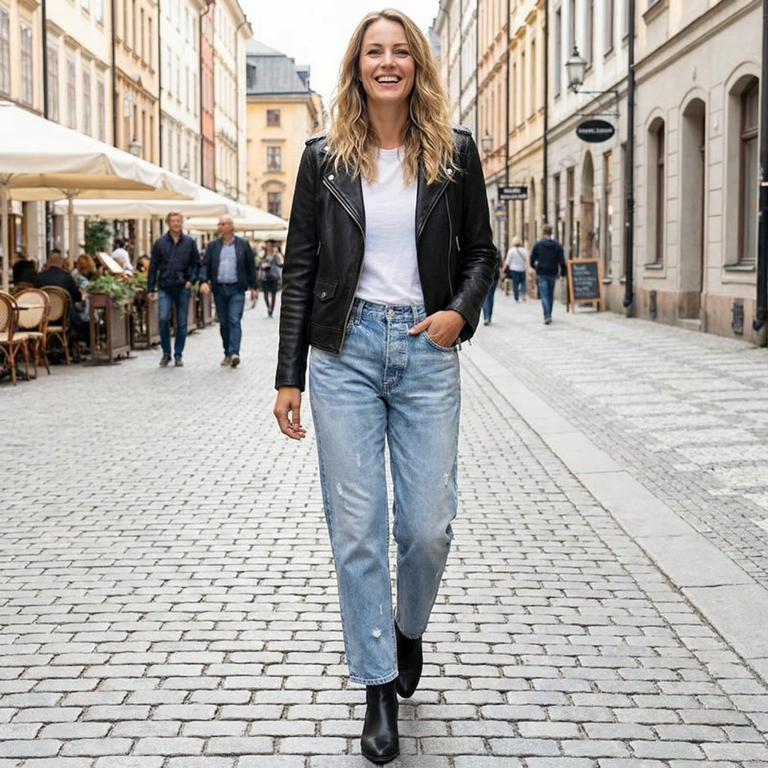 Cazira - Women's Cropped Straight-Leg Denim Jeans with Modern Comfort