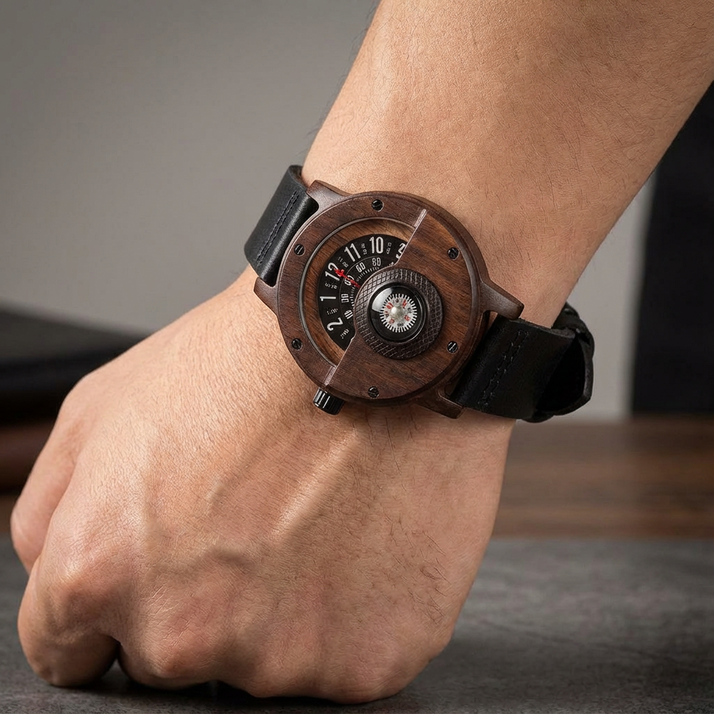 Voyager Natural Wood Instrument Watch