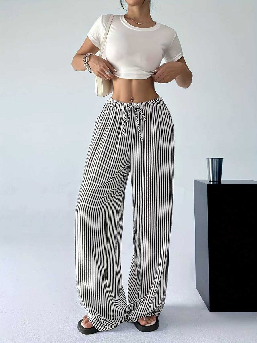 Emily™ | Striped Wide Leg Pants