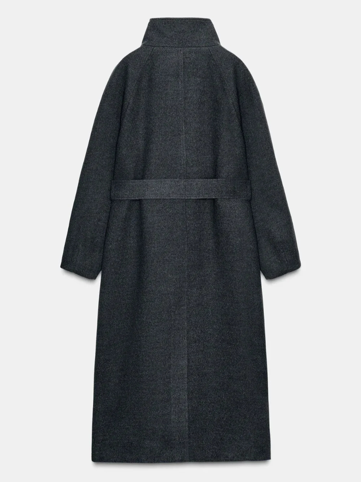 Aurelora™ | Elegant High-Neck Wool Coat