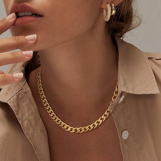 Wide Cuban-Link Necklace