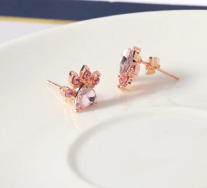 Arbour – 4-Piece Jewelry Set with Paw and Heart Zirconia Details