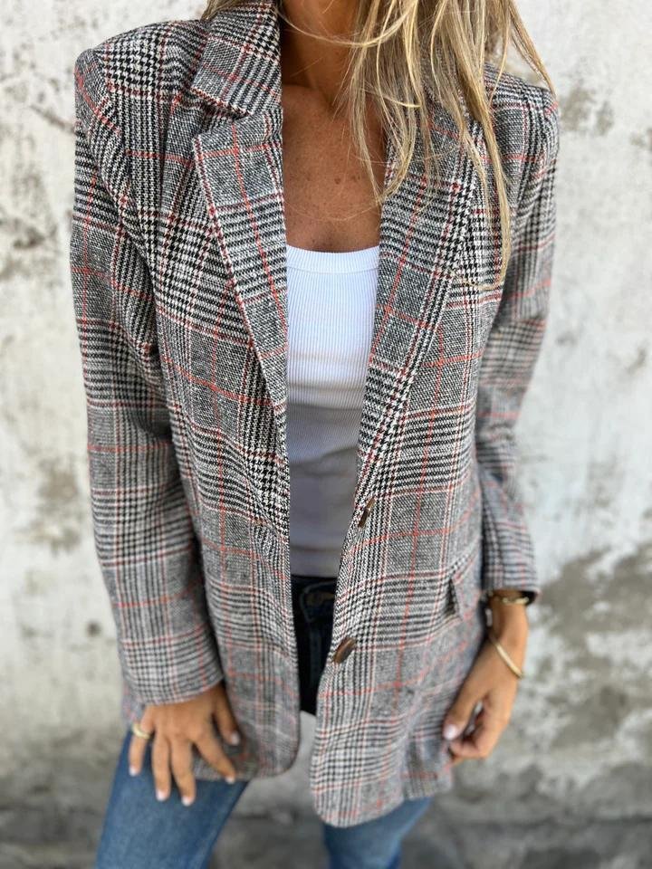 Megan™ | Stylish Checked Blazer