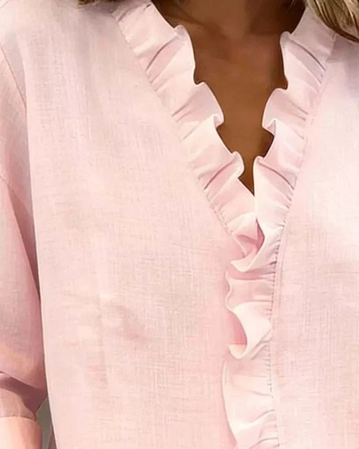 Rachel™ | Ruffled V-Neck Blouse