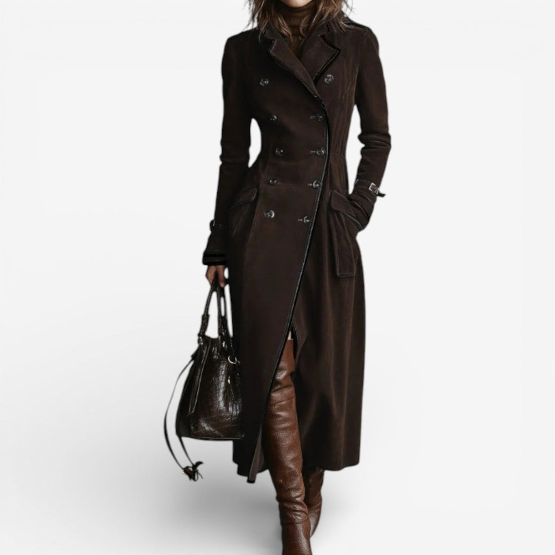 Nina™ | Suede Trench Coat