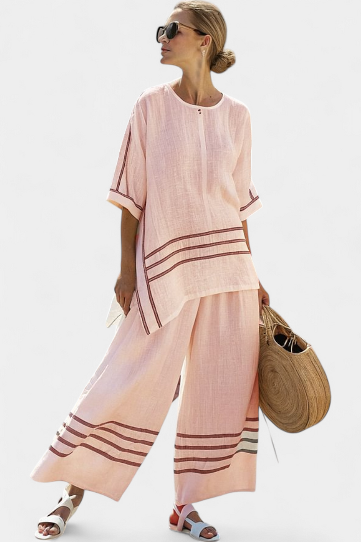 Wynne | Minimalist Striped Linen Set
