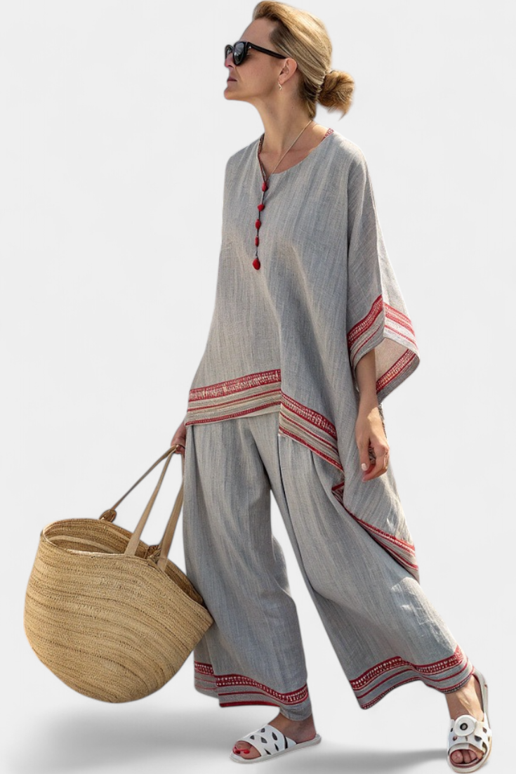 Nora | Soft Contrast Linen Set