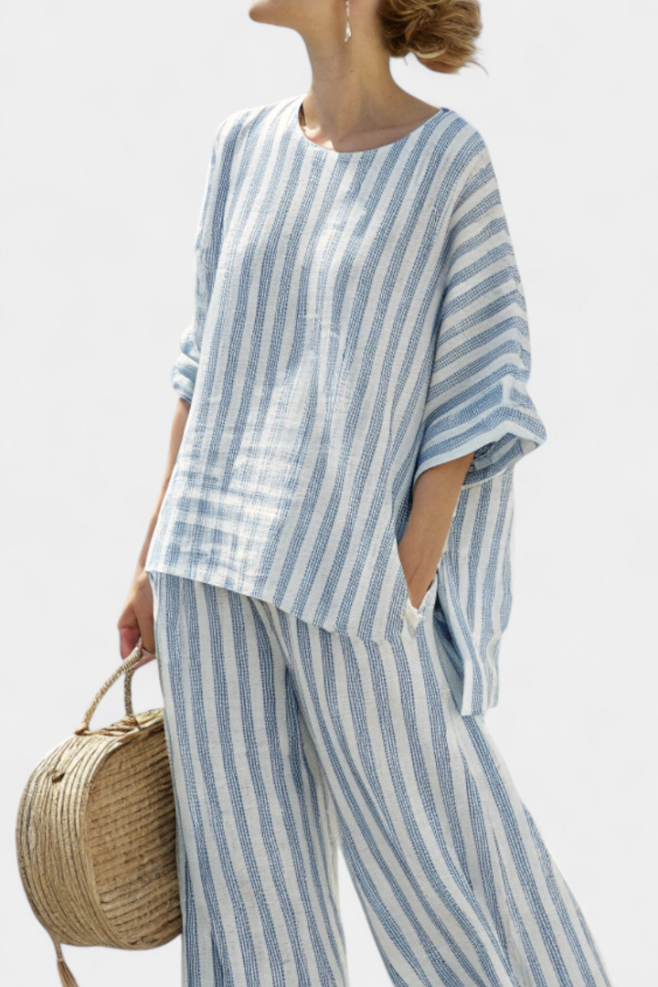 Rensleigh | Fresh Striped Linen Set