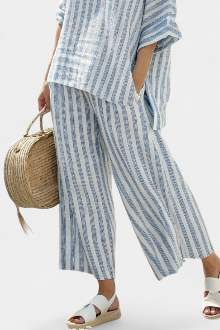 Rensleigh | Fresh Striped Linen Set