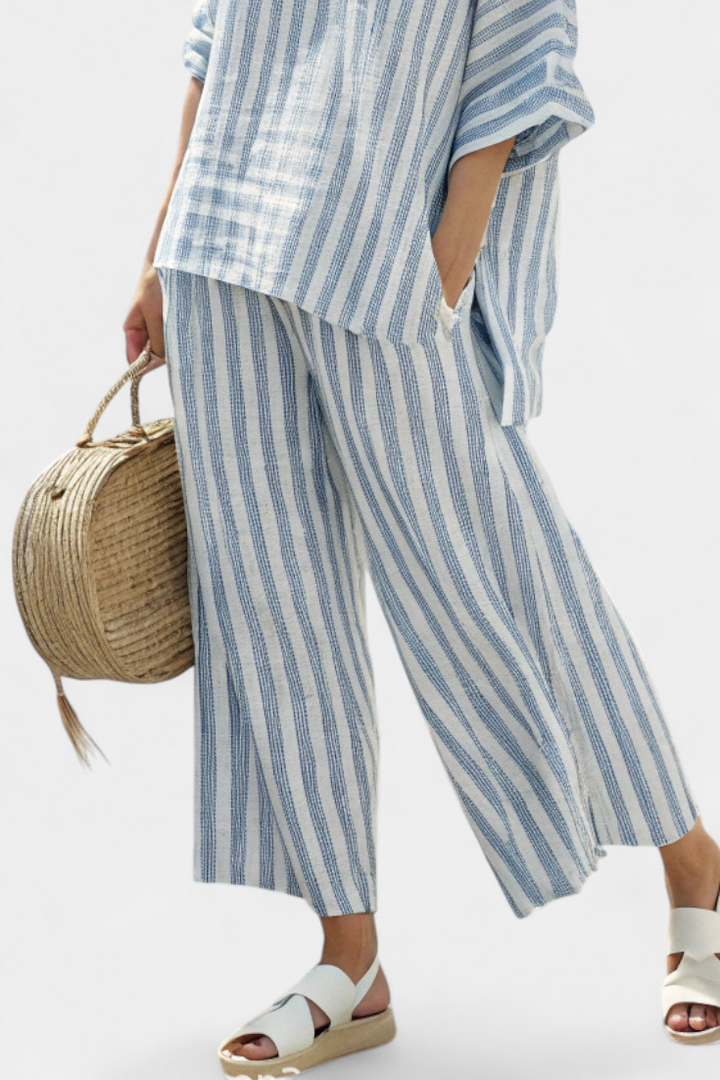 Rensleigh | Fresh Striped Linen Set