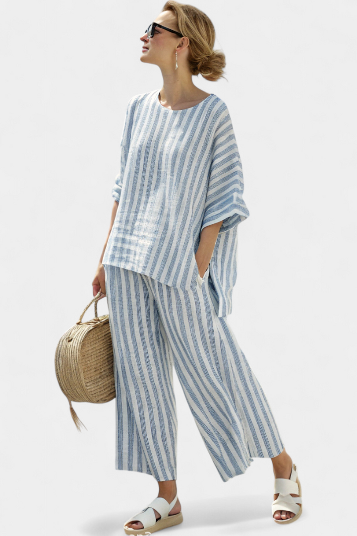 Rensleigh | Fresh Striped Linen Set