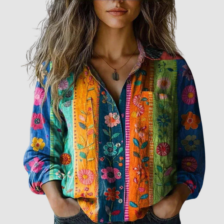 Bianca™ | Vintage Printed Blouse