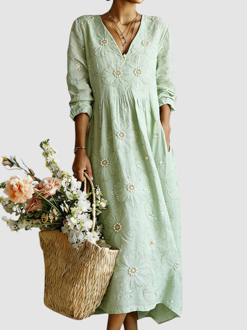 Lina™ - Floral Midi Dress