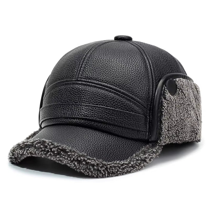 The Arctic Leather Aviator Shearling Cap
