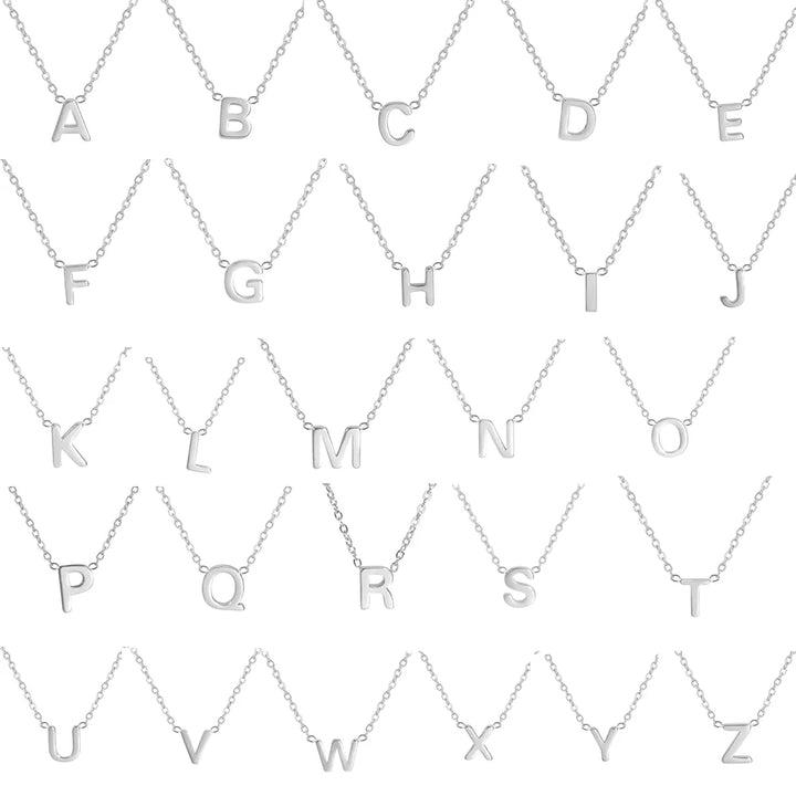 Sparkling Alphabet Pendant Necklace