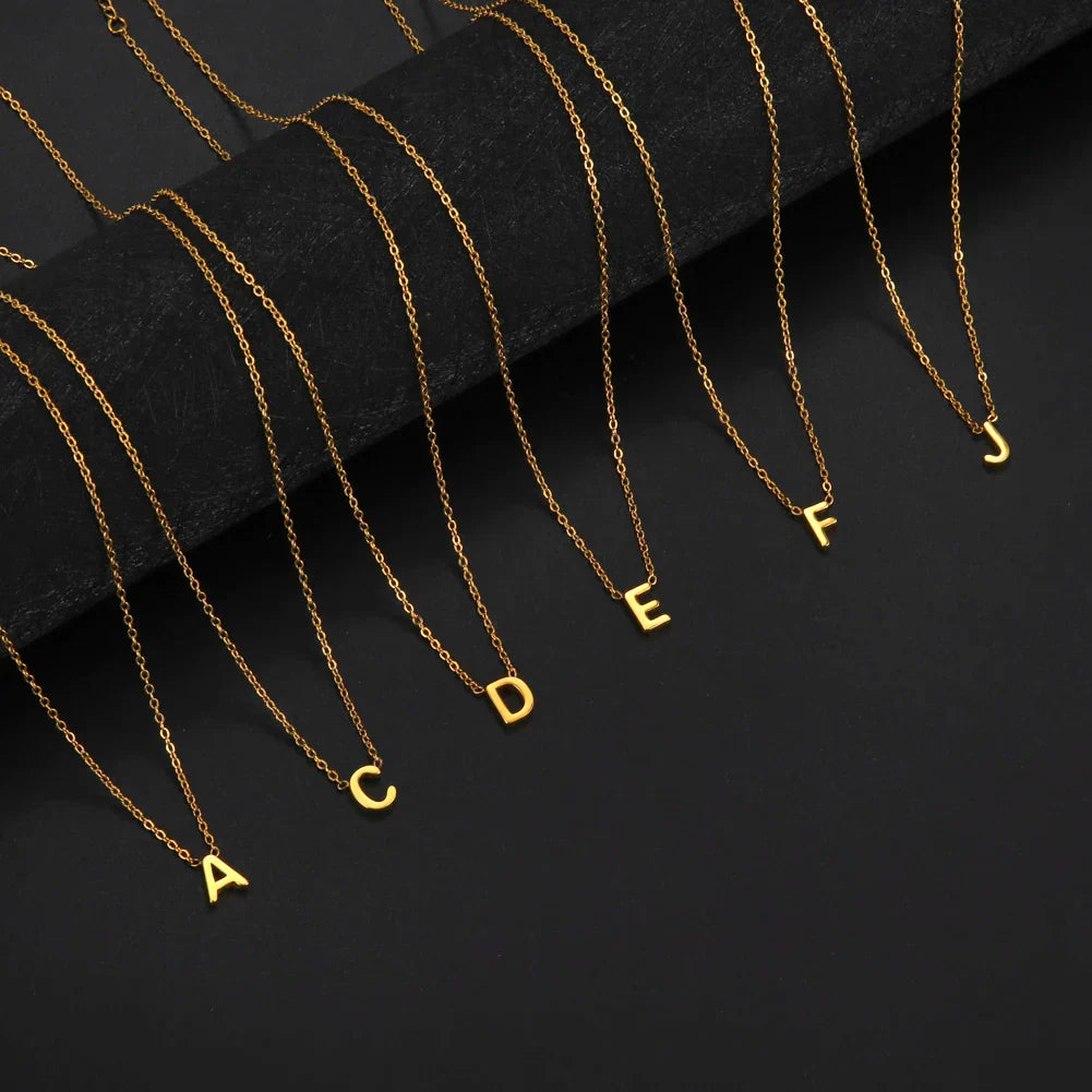 Sparkling Alphabet Pendant Necklace