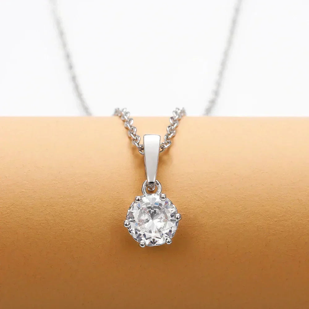 Classic Zircon Pendant Necklace