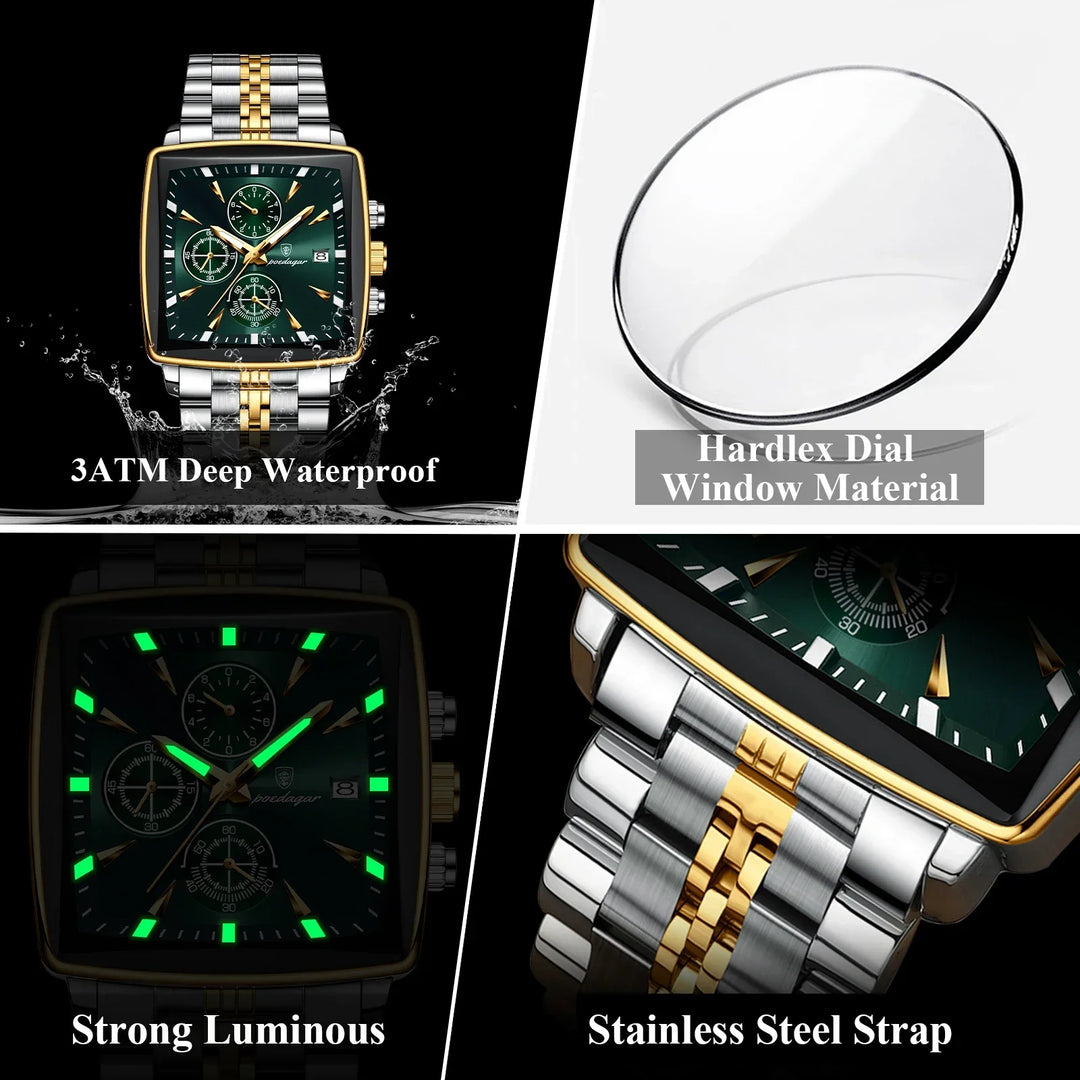 Executive Square Face Timepiece