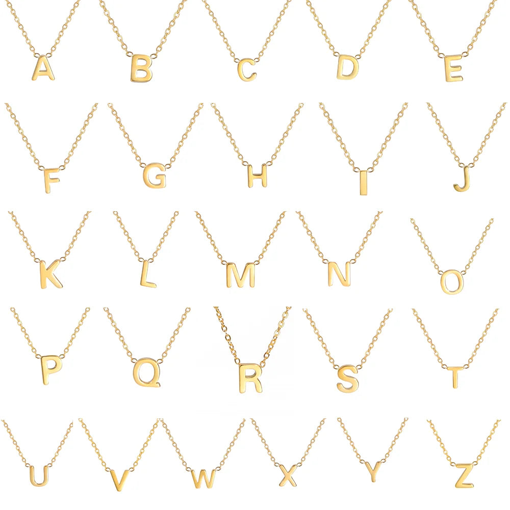 Sparkling Alphabet Pendant Necklace