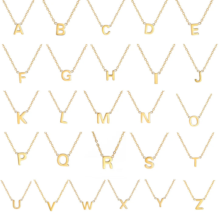 Sparkling Alphabet Pendant Necklace