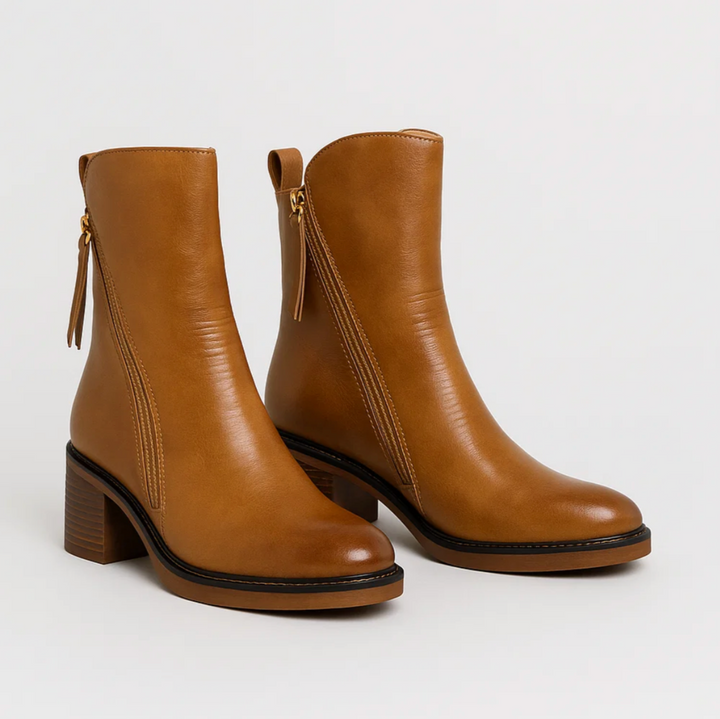 Megan™ | Leather Ankle Boots