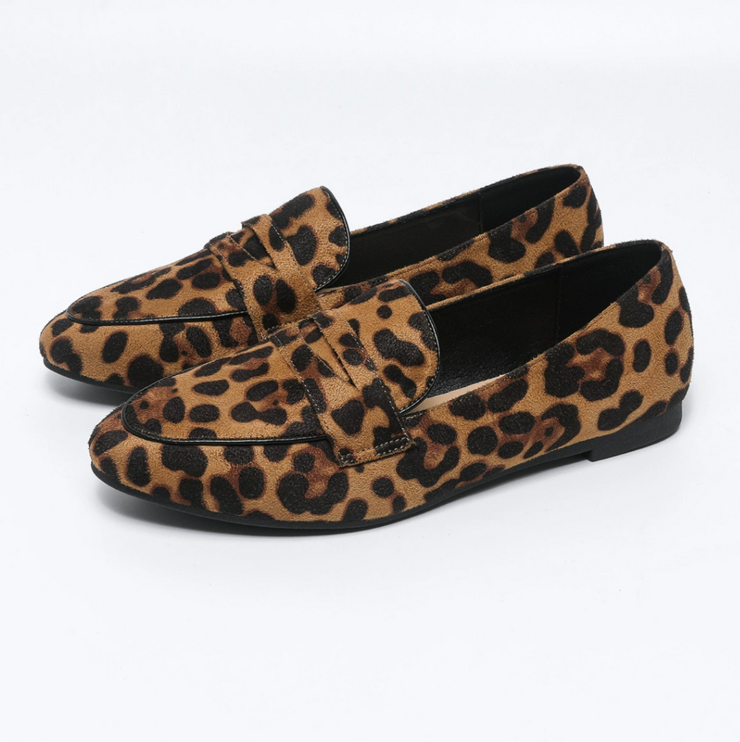 Natasha™ | Leopard Print Loafers