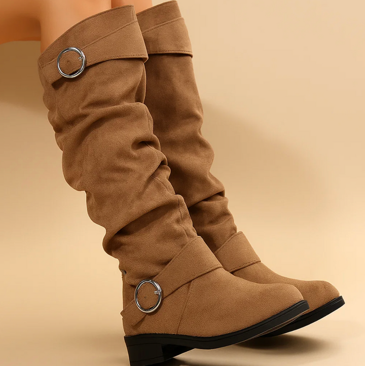 Maya™ | Suede Buckle Boots