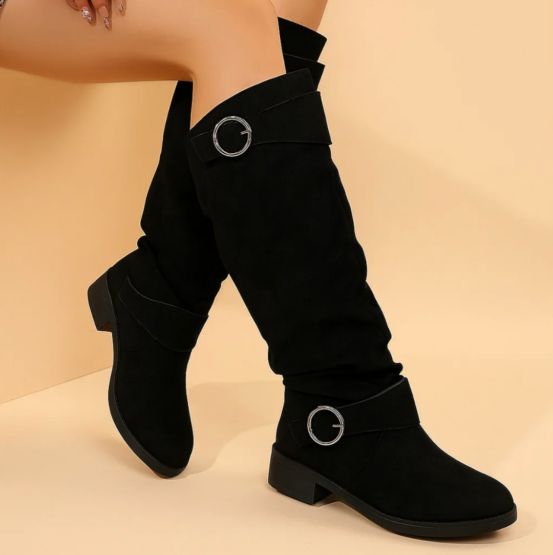 Maya™ | Suede Buckle Boots