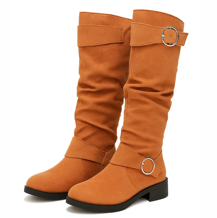 Maya™ | Suede Buckle Boots