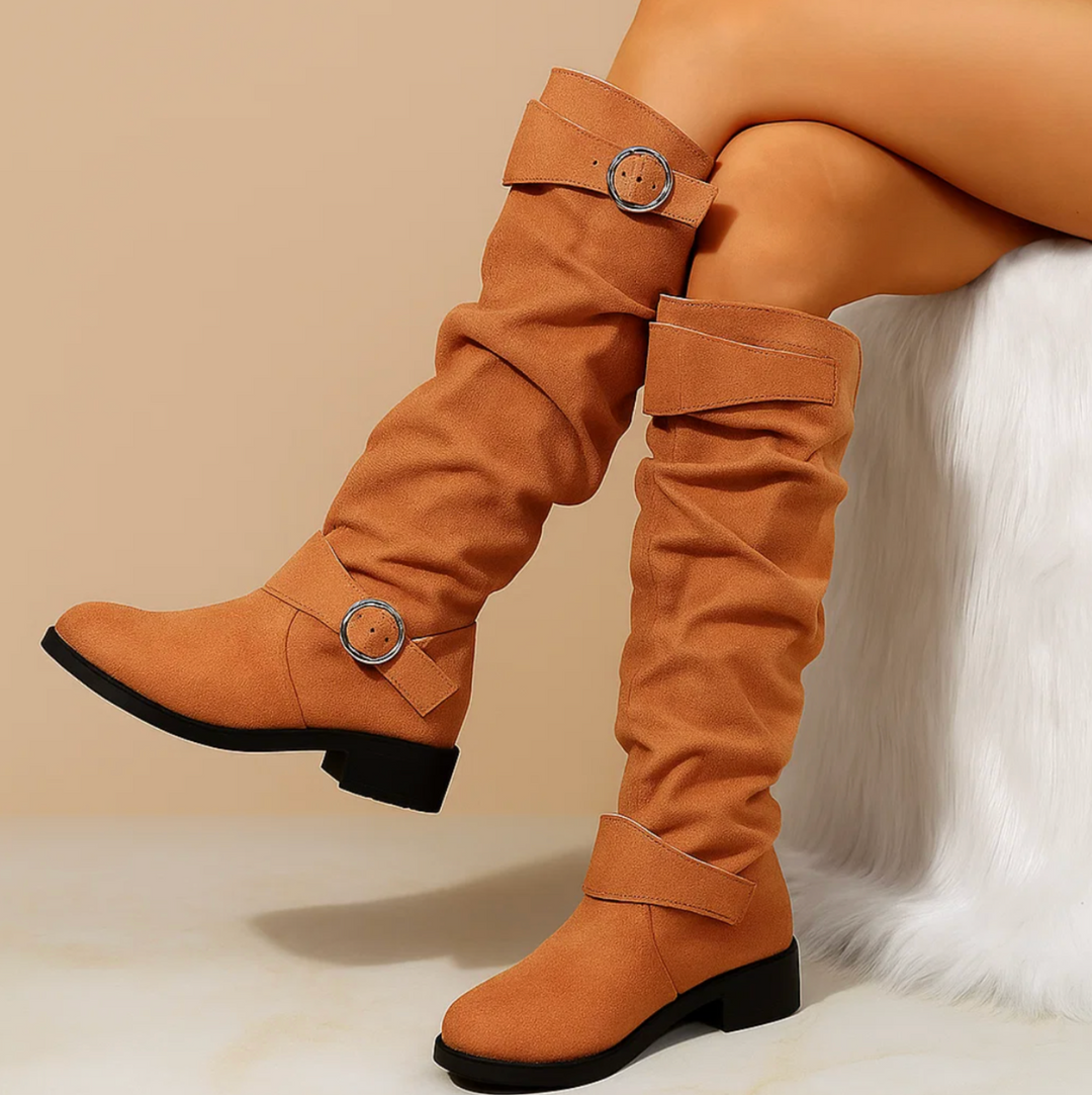 Maya™ | Suede Buckle Boots