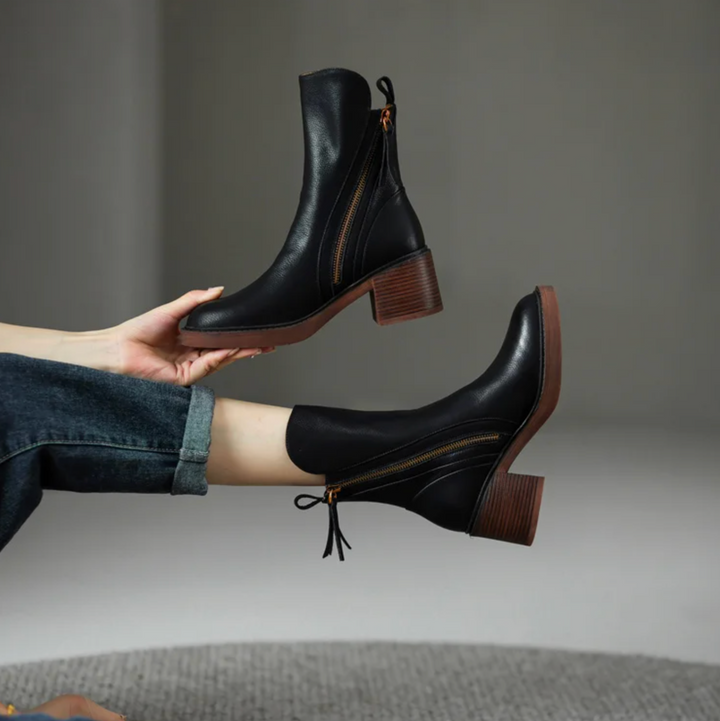 Megan™ | Leather Ankle Boots