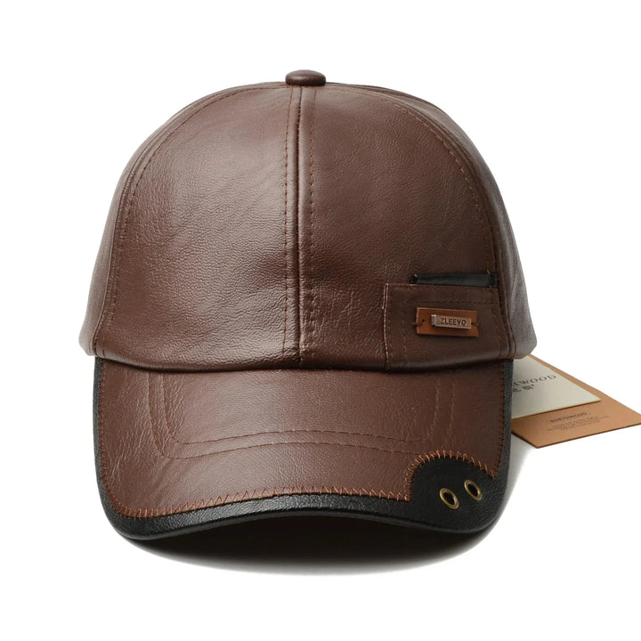 Premium Leather Six-Panel Cap