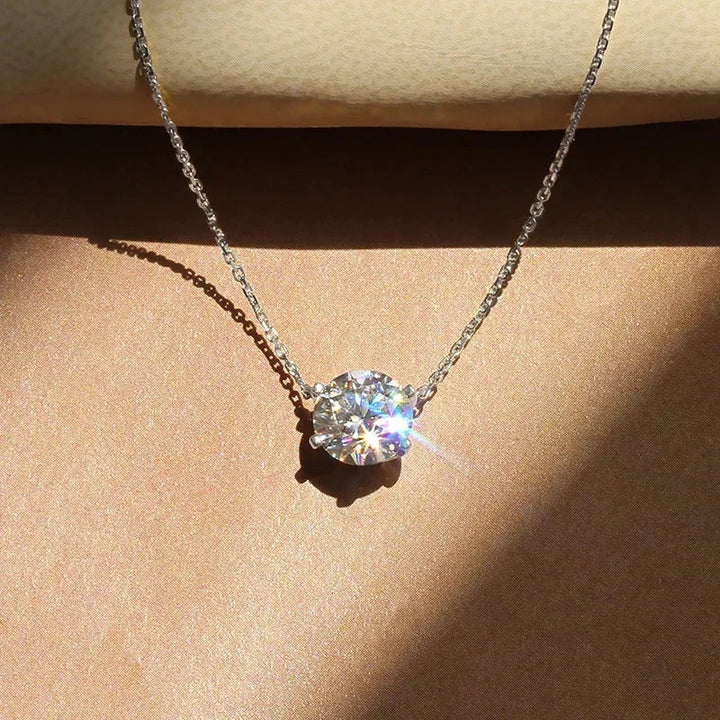 Elegant Solitaire Crystal Necklace