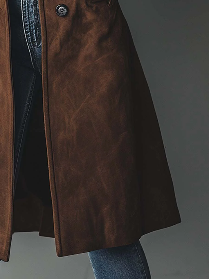 Teresa™ | Vintage Suede Trench Coat