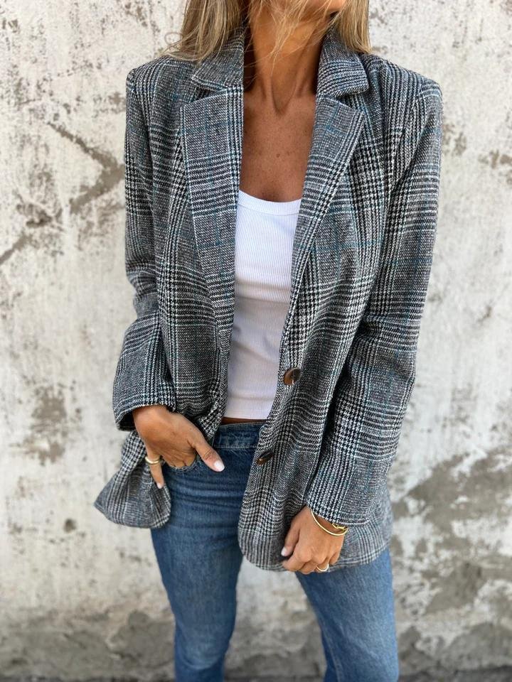 Megan™ | Stylish Checked Blazer