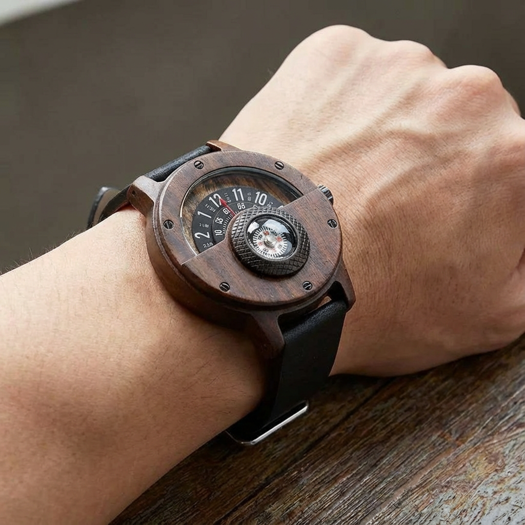 Voyager Natural Wood Instrument Watch