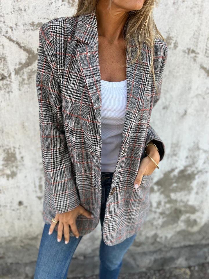 Megan™ | Stylish Checked Blazer