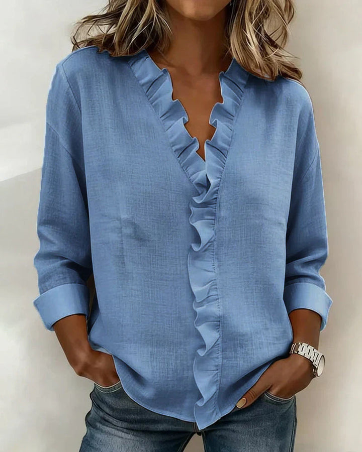 Rachel™ | Ruffled V-Neck Blouse
