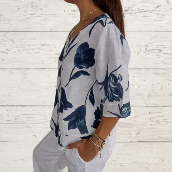 Despoina™ | Buttoned Floral Top